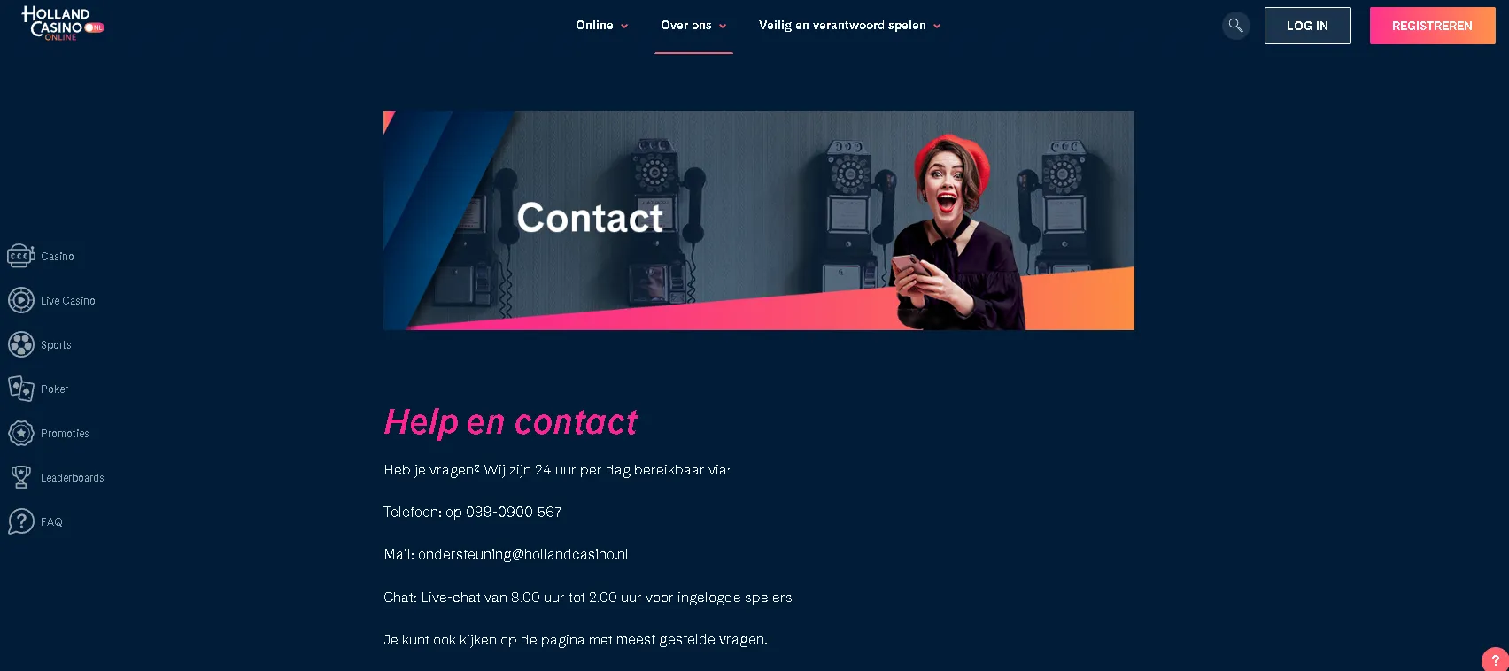 Support in het Best Online Casino Europe Support in het Best Online Casino Europe